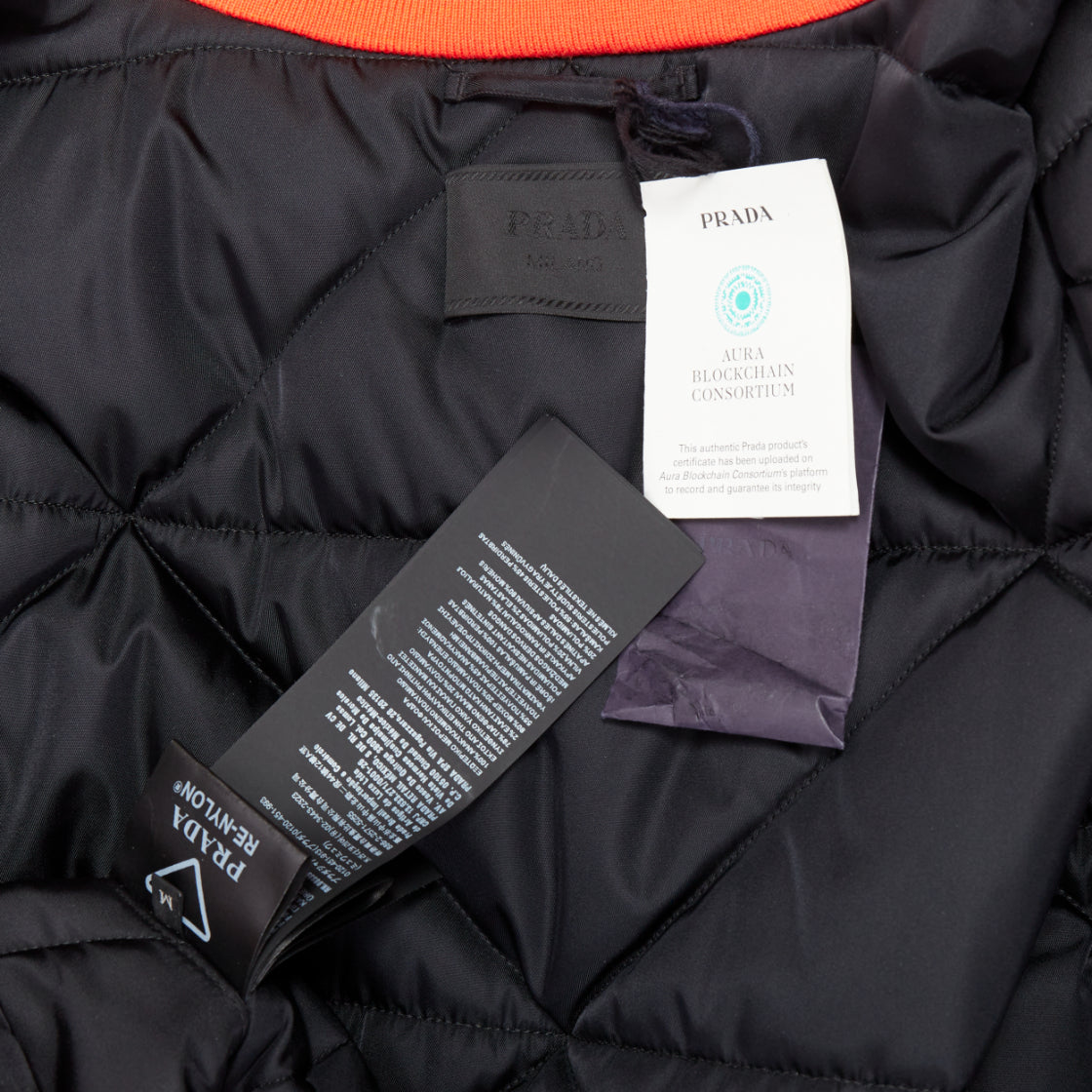 Prada Orange Bomber Coat - Image 10