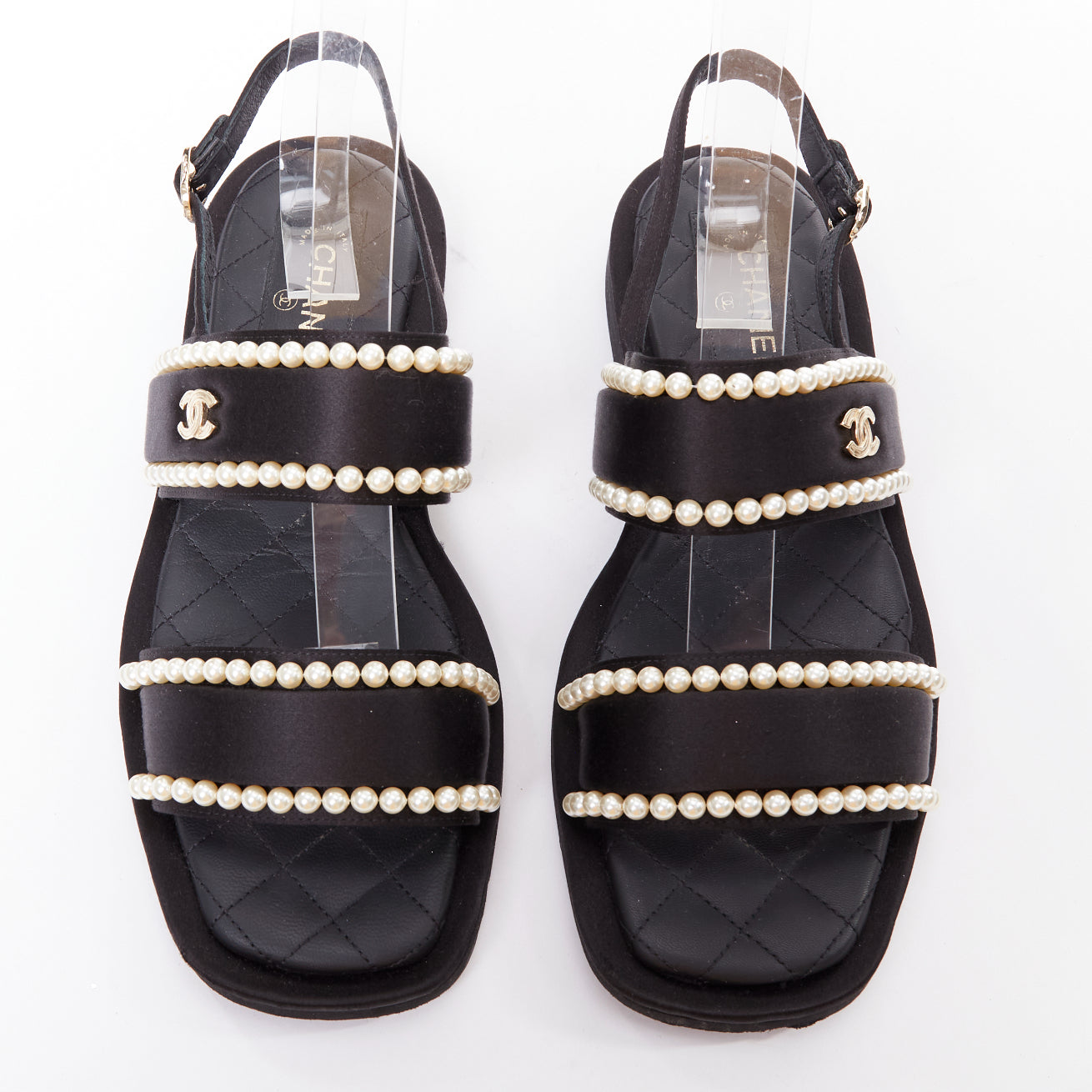 Chanel Pearl Dad Sandals - Back view