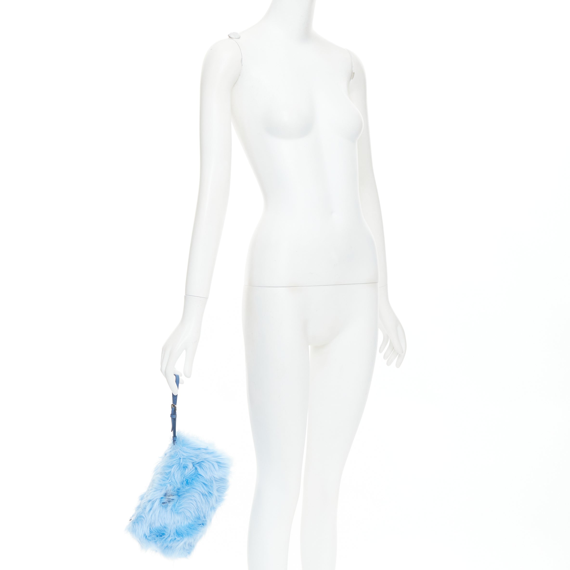 Prada Faux Fur Wristlet Bag - Back view