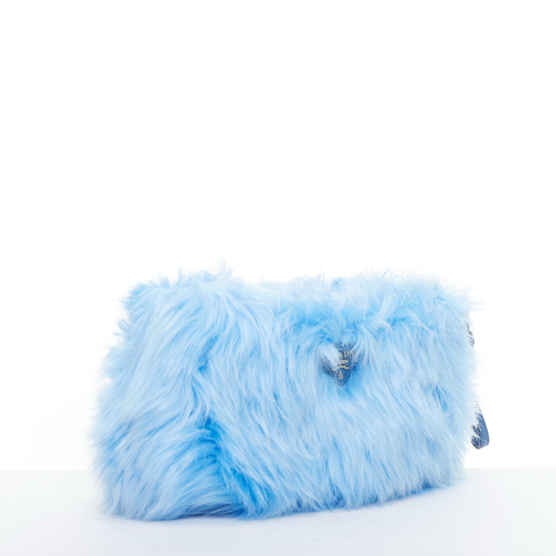 Prada Faux Fur Wristlet Bag - Image 6