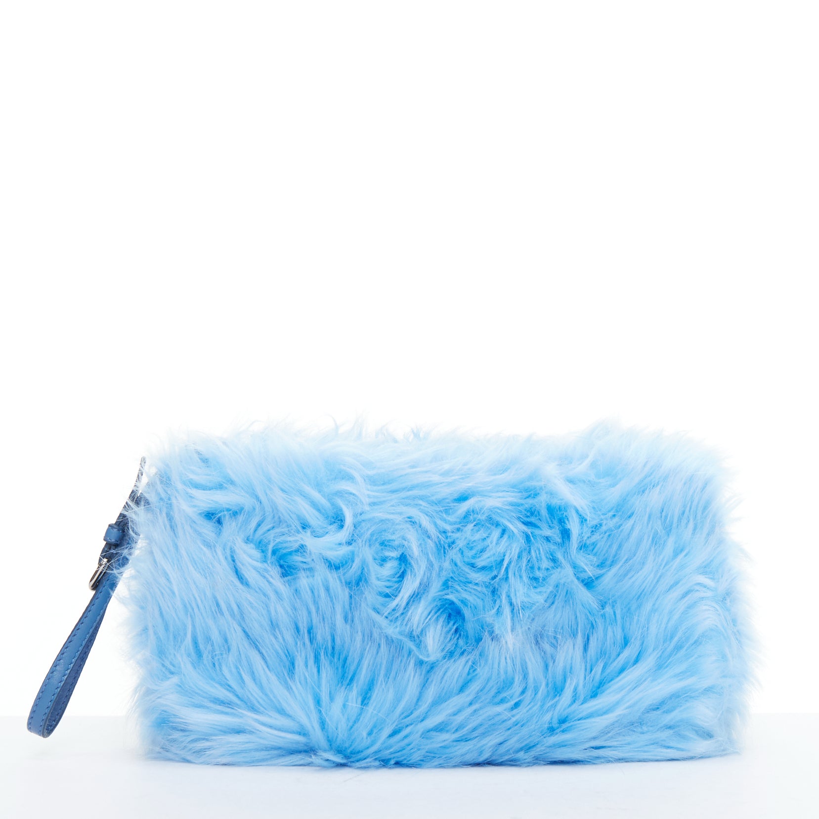 Prada Faux Fur Wristlet Bag - Side view