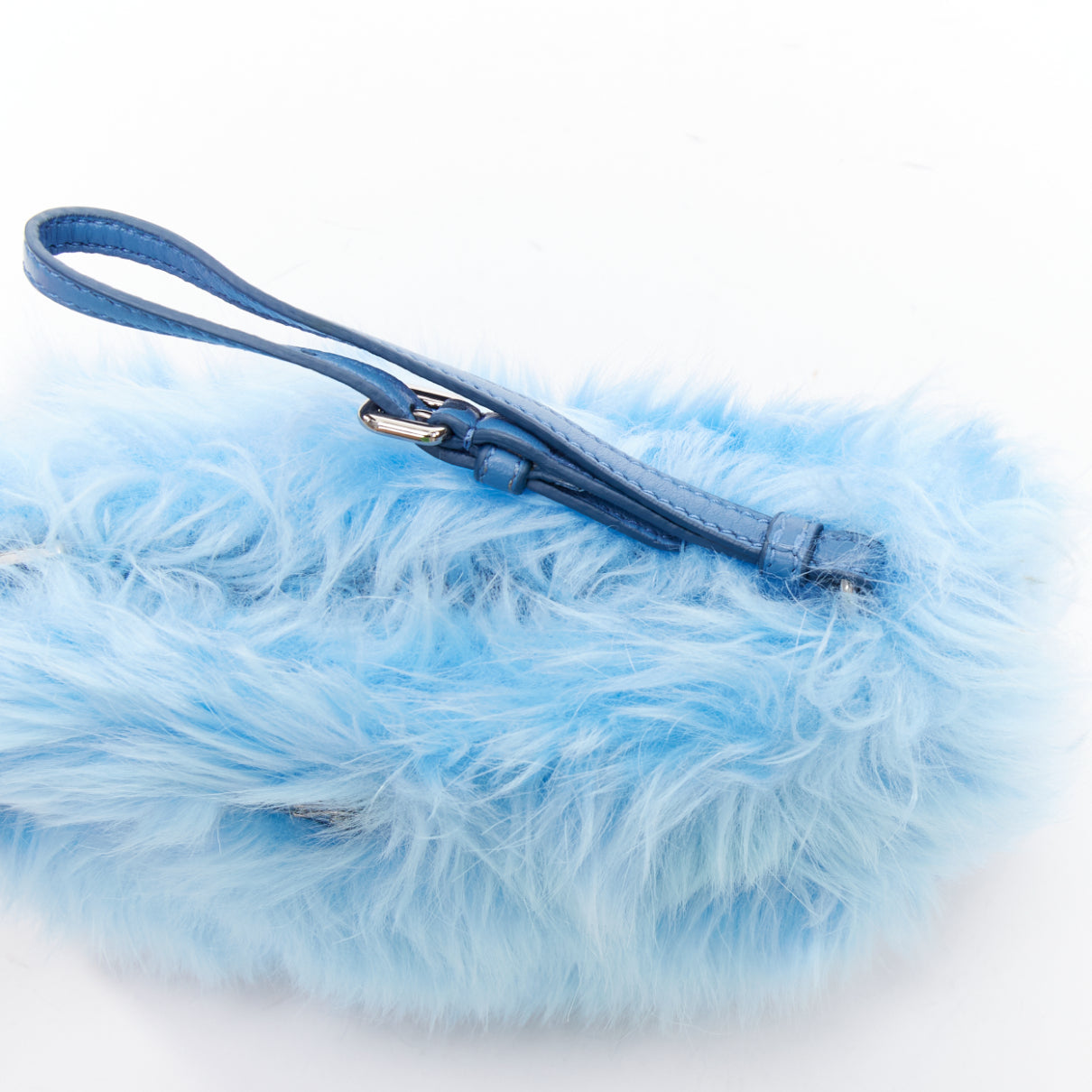 Prada Faux Fur Wristlet Bag - Image 10