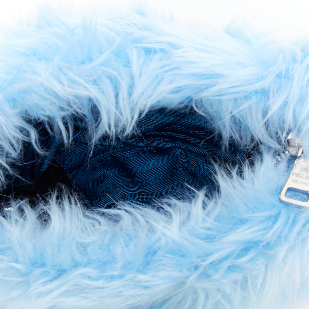 Prada Faux Fur Wristlet Bag - Image 11