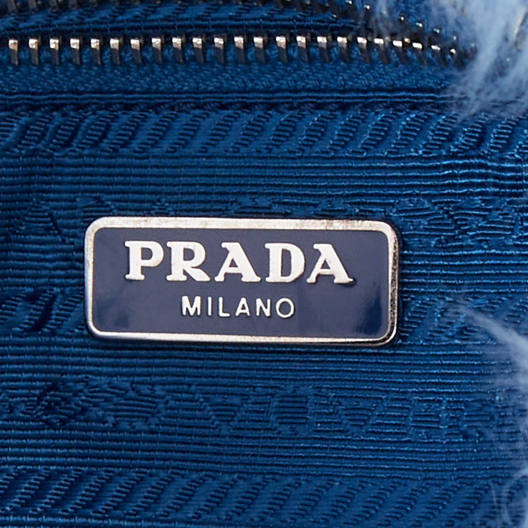 Prada Faux Fur Wristlet Bag - Image 12