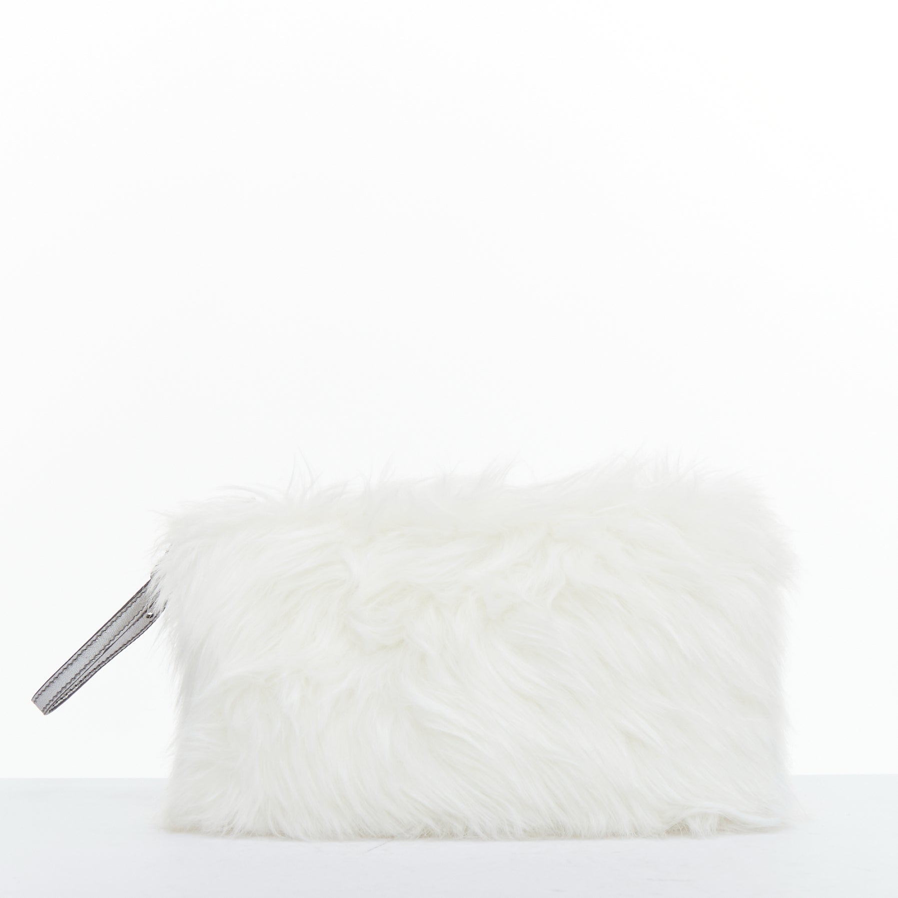 Prada White Fur Wristlet Bag - Detail 1