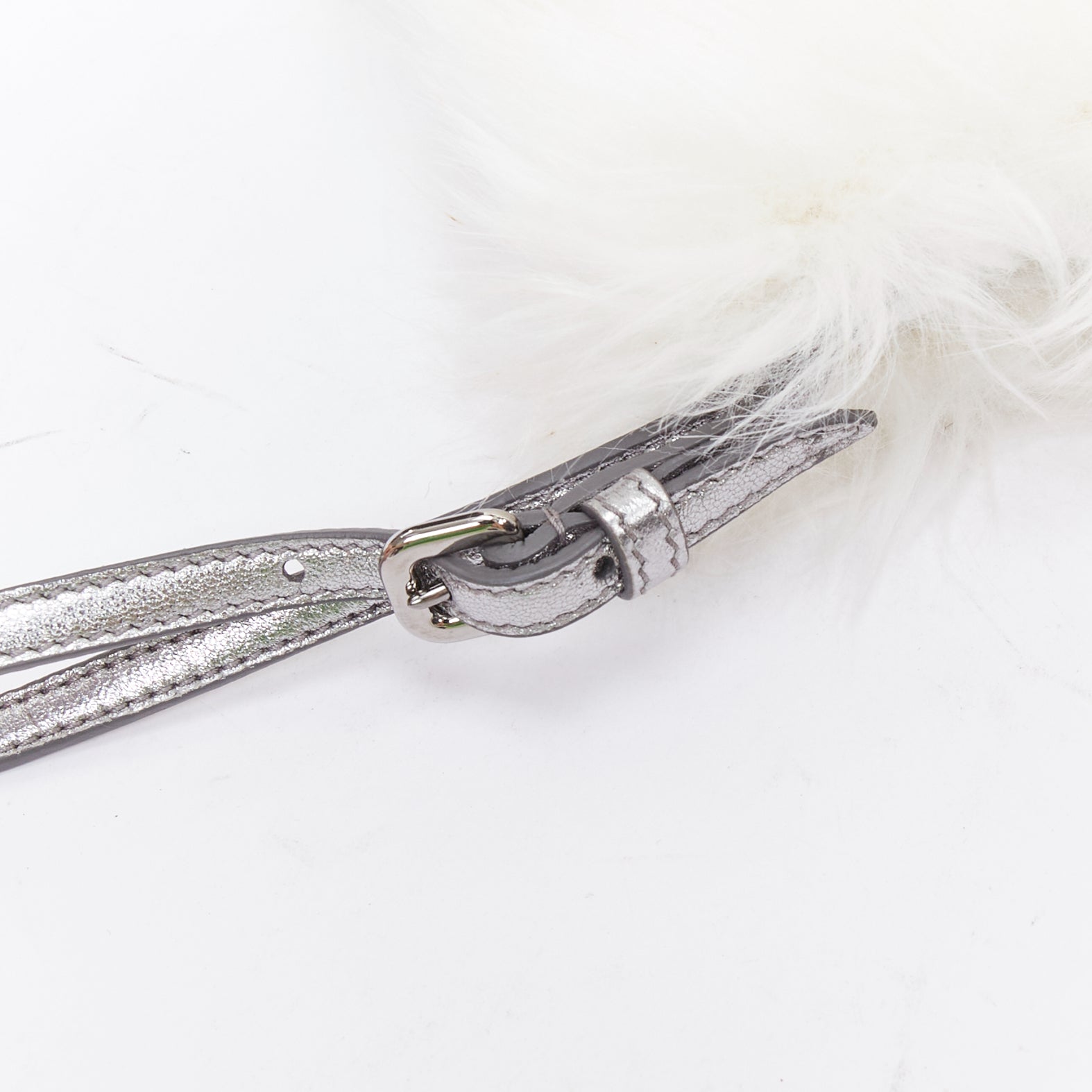 Prada White Fur Wristlet Bag - Image 11