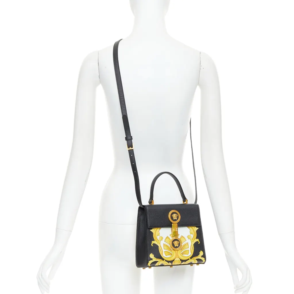 Versace Tribute Medusa Bag Black Leather Very good - Back View