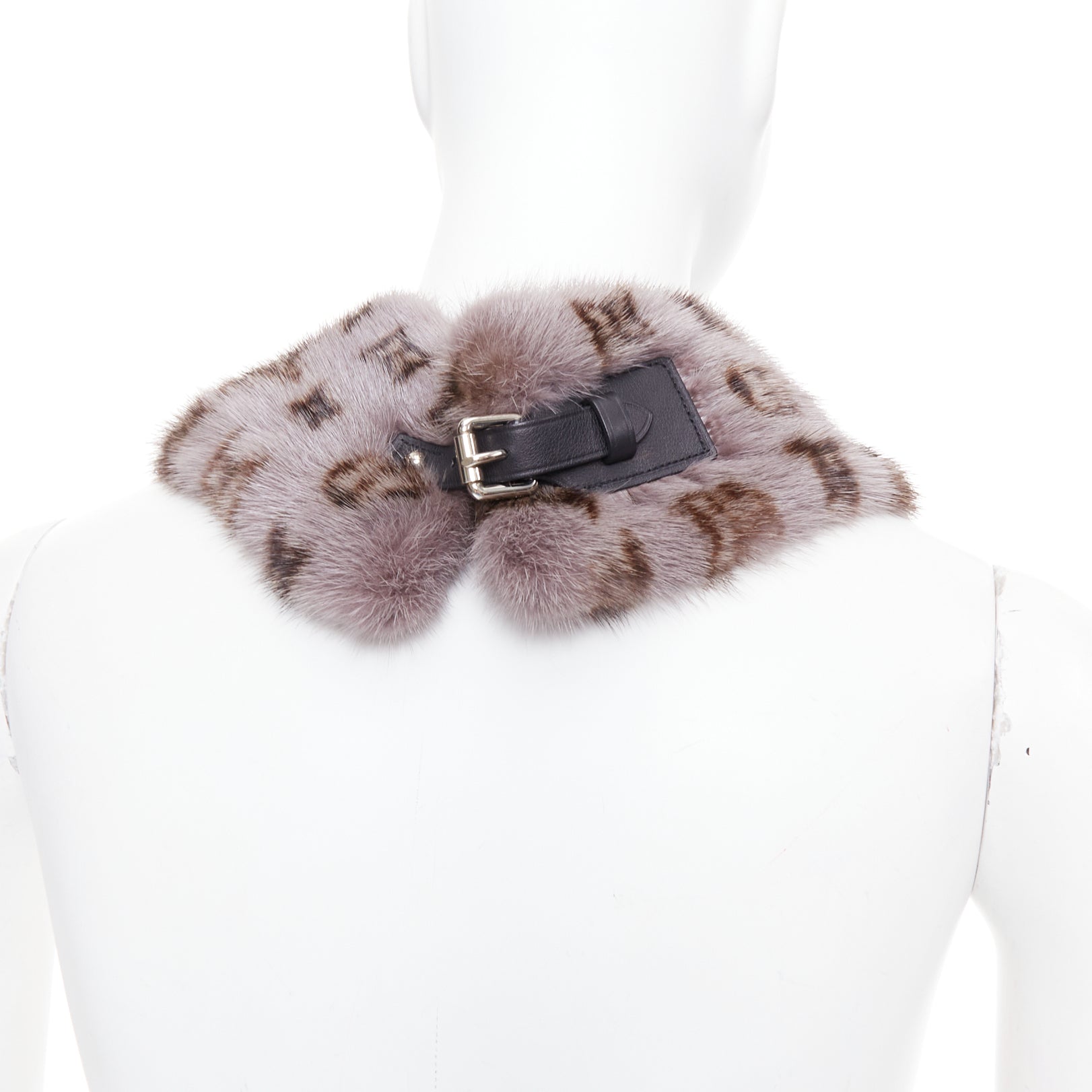 Louis Vuitton Mink Collar Scarf - Back view