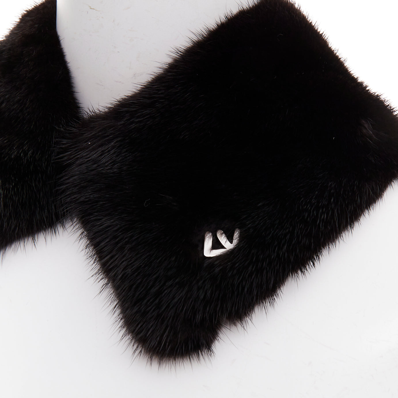Louis Vuitton Mink Logo Scarf - Back view