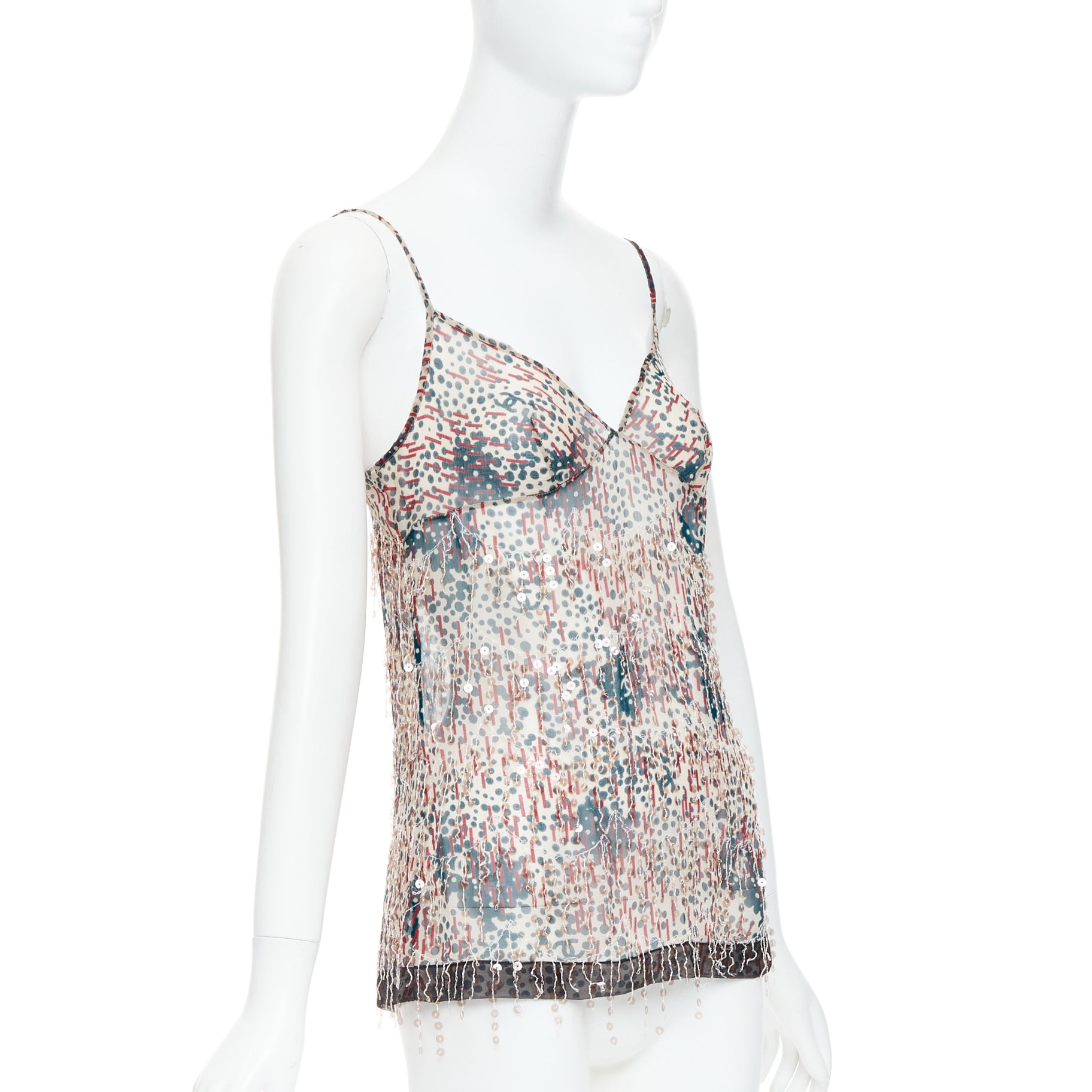 Chanel Sequin Fringe Camisole - Image 6