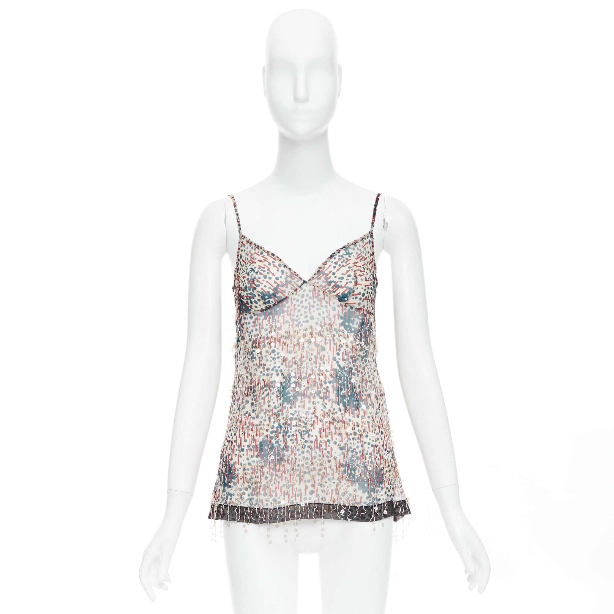 Chanel Sequin Fringe Camisole - Image 11