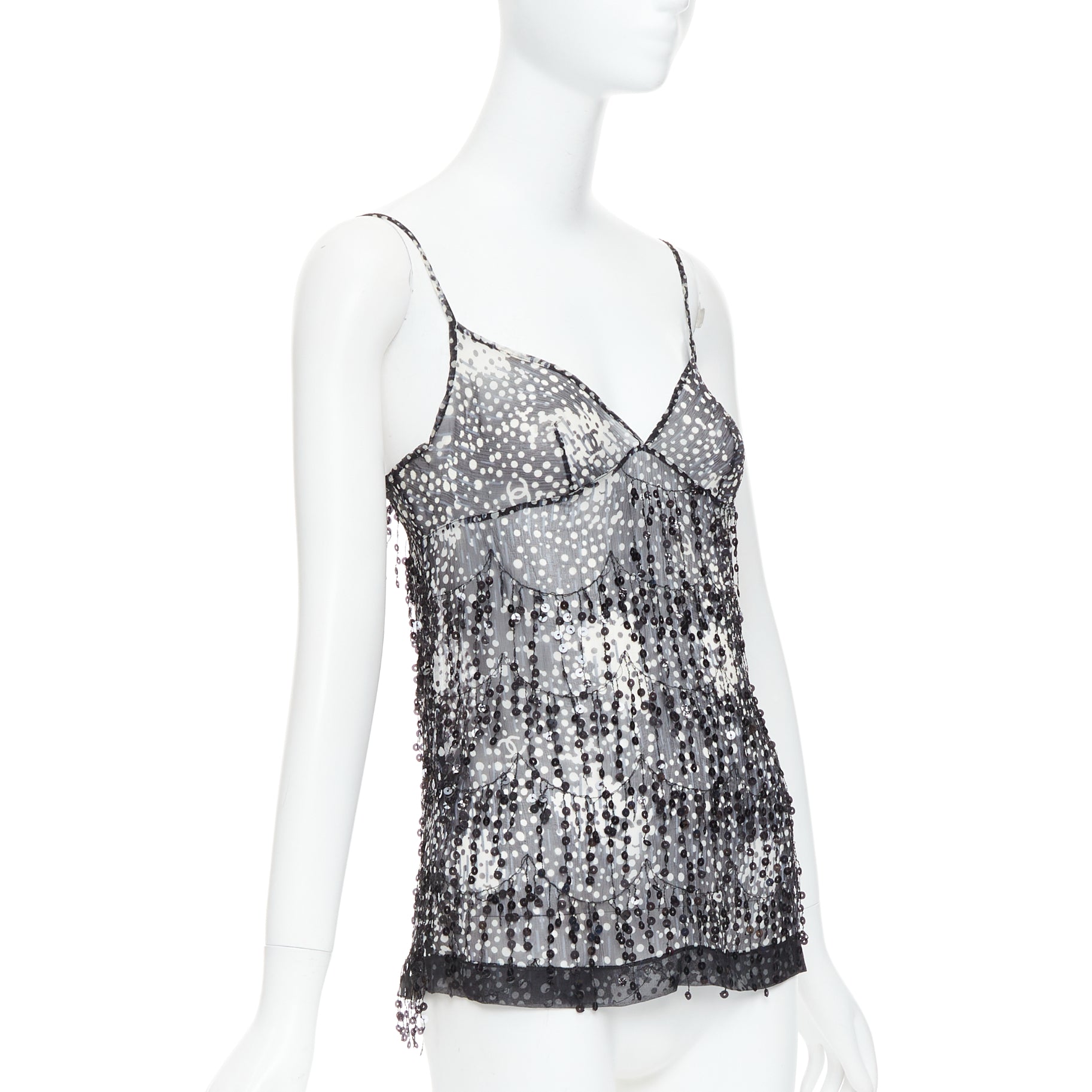 Chanel Sequin Fringe Camisole - Image 6