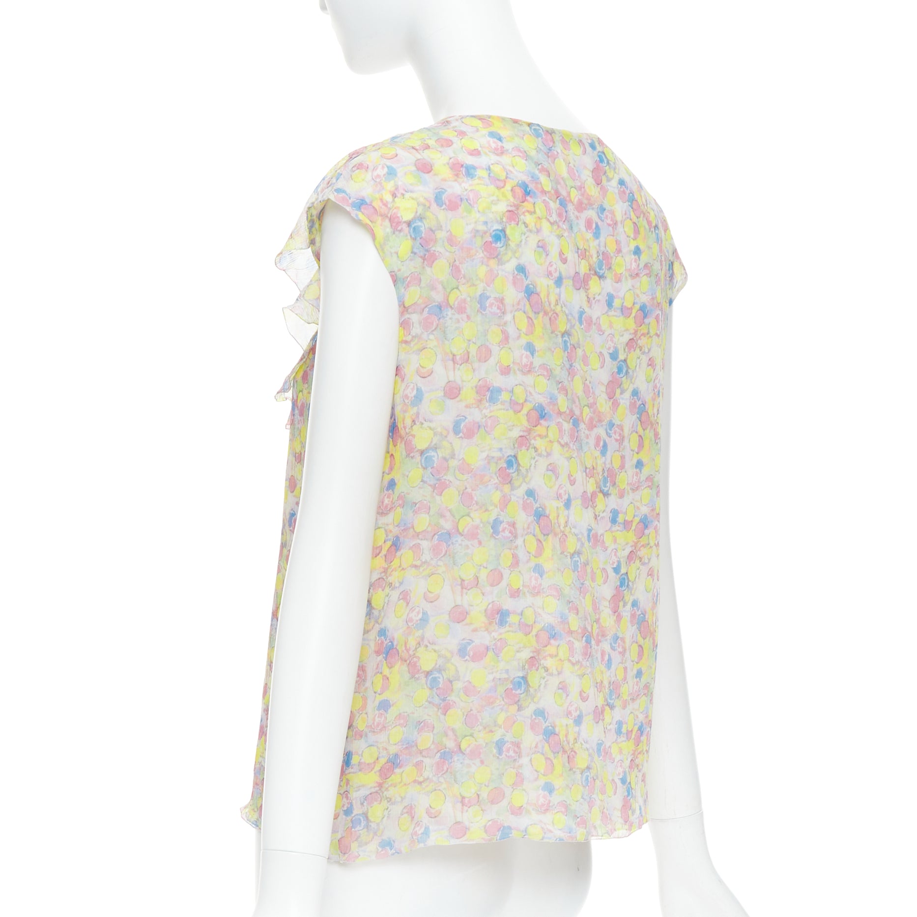 Chanel Pastel CC Ruffle Blouse - Detail 1
