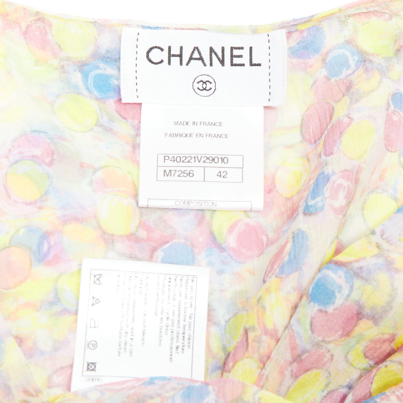 Chanel Pastel CC Ruffle Blouse - Image 10