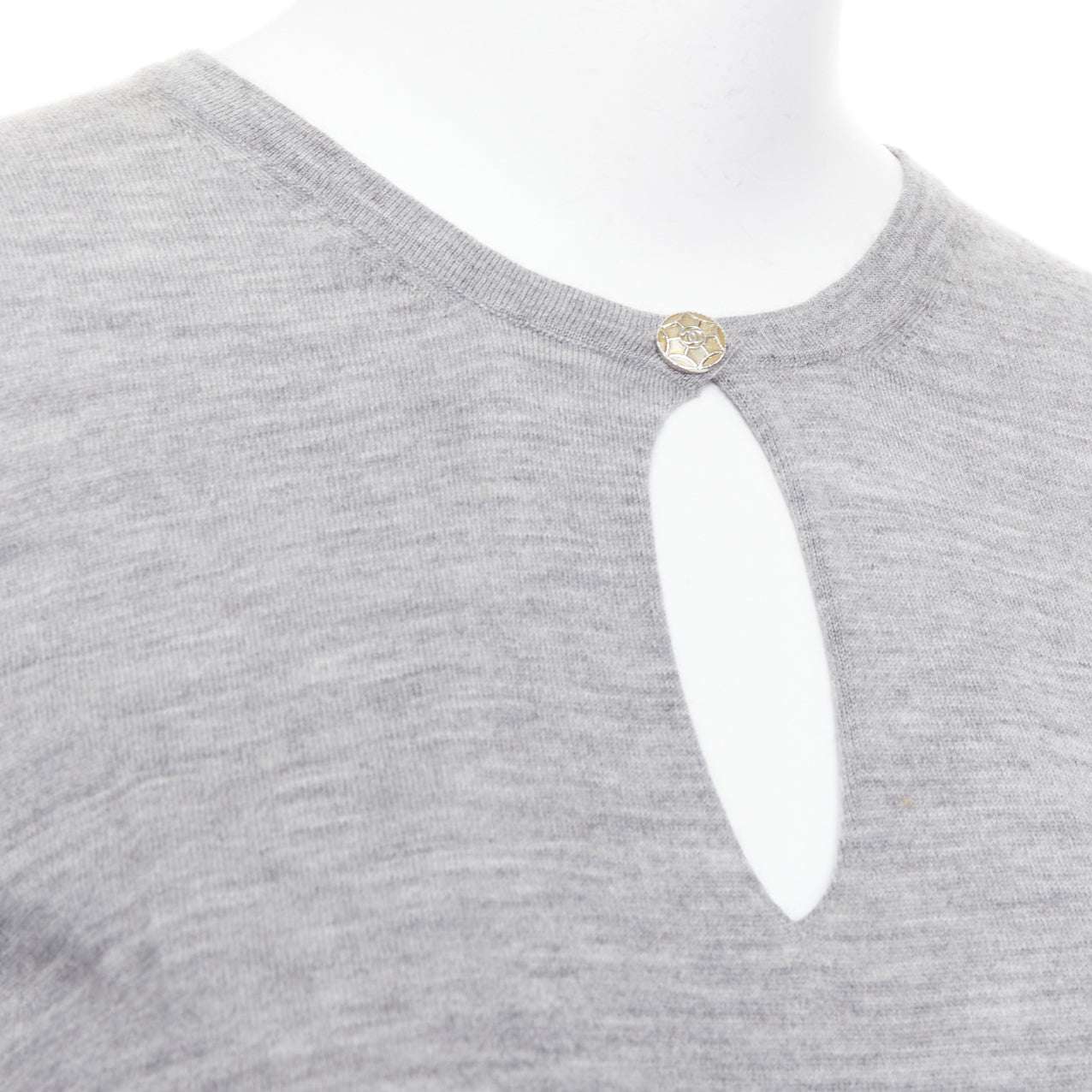 Chanel Camellia Button Sweater - Back view