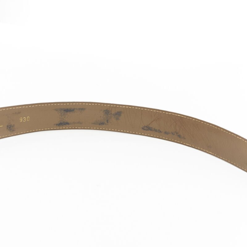 Oscar De La Renta Stamped mock croc belt - Side view