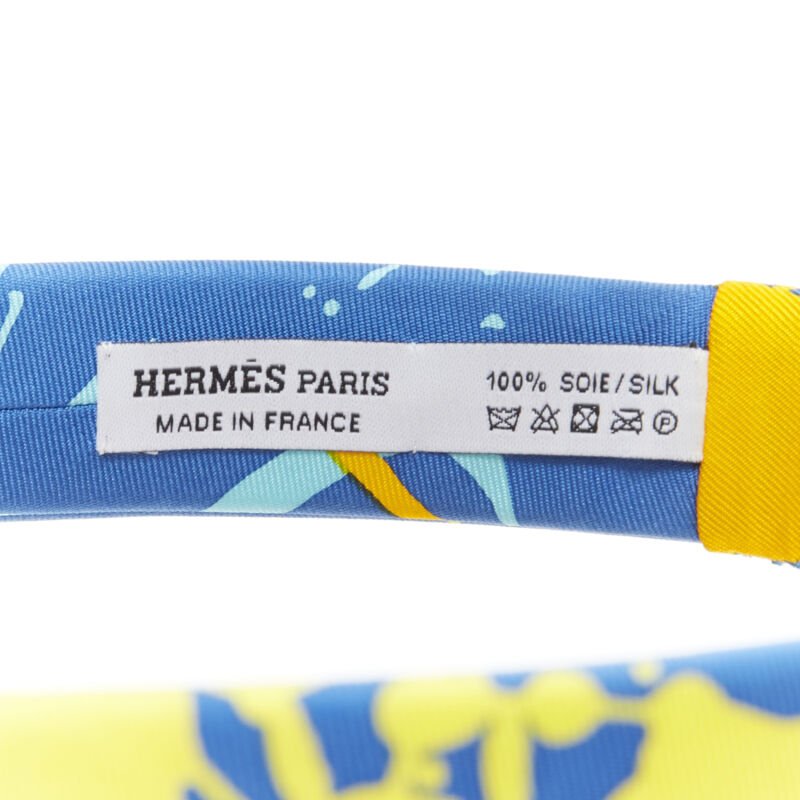 Hermès Silk Blue Headband - Image 10