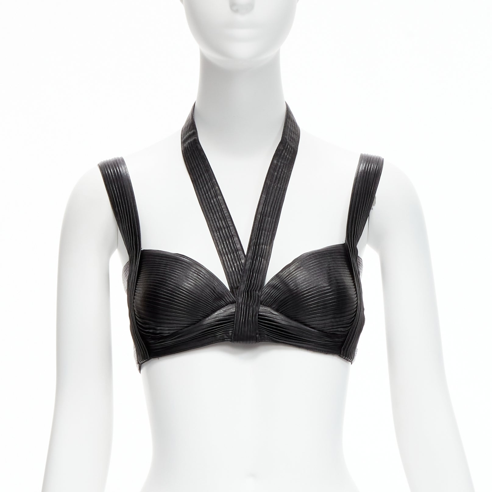 Givenchy Pleated Leather Bra