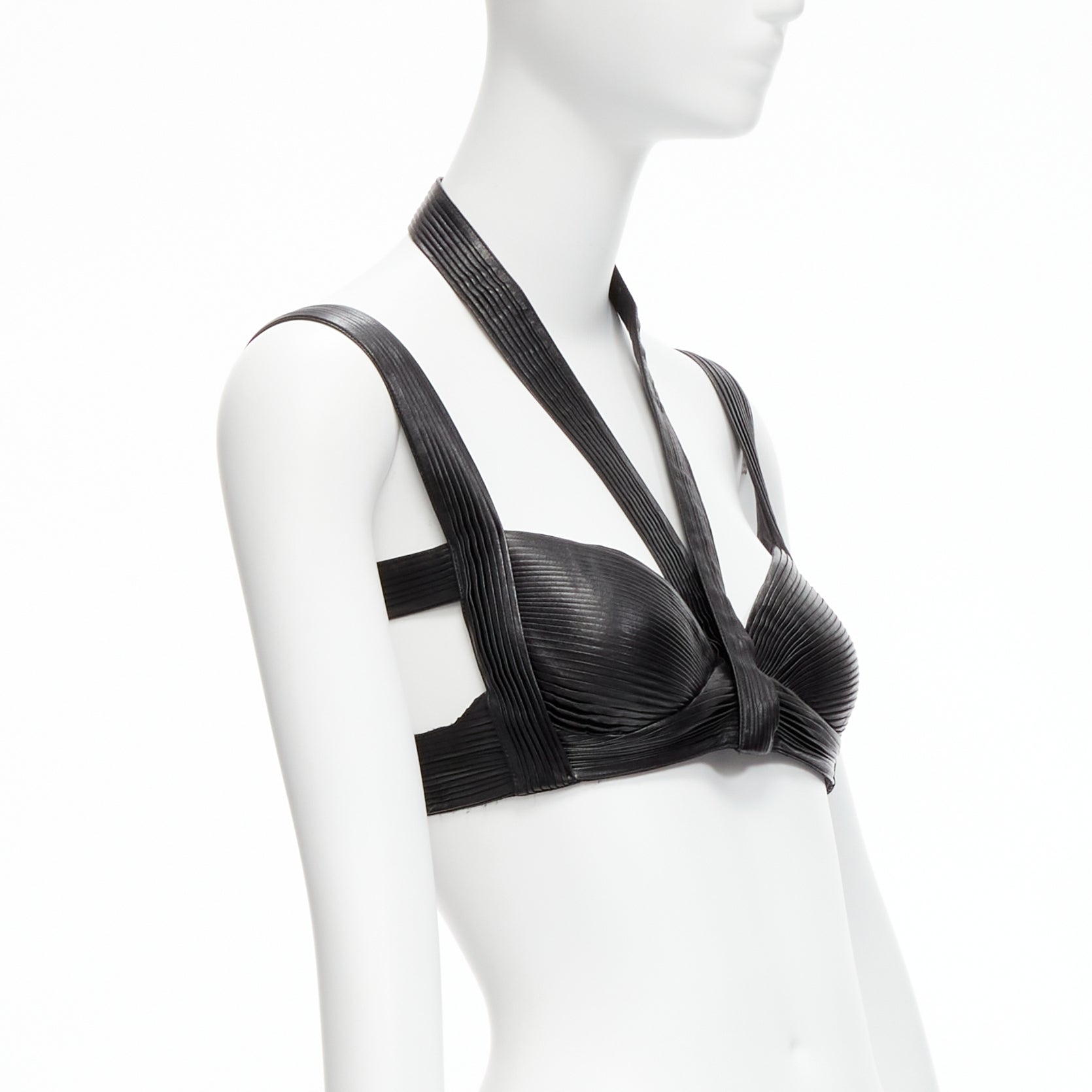 Givenchy Pleated Leather Bra - Image 6