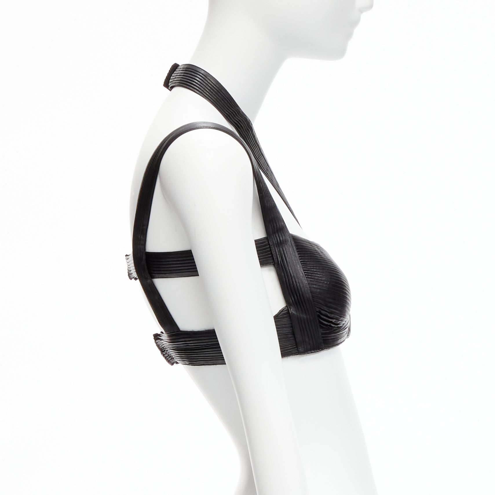 Givenchy Pleated Leather Bra - 4