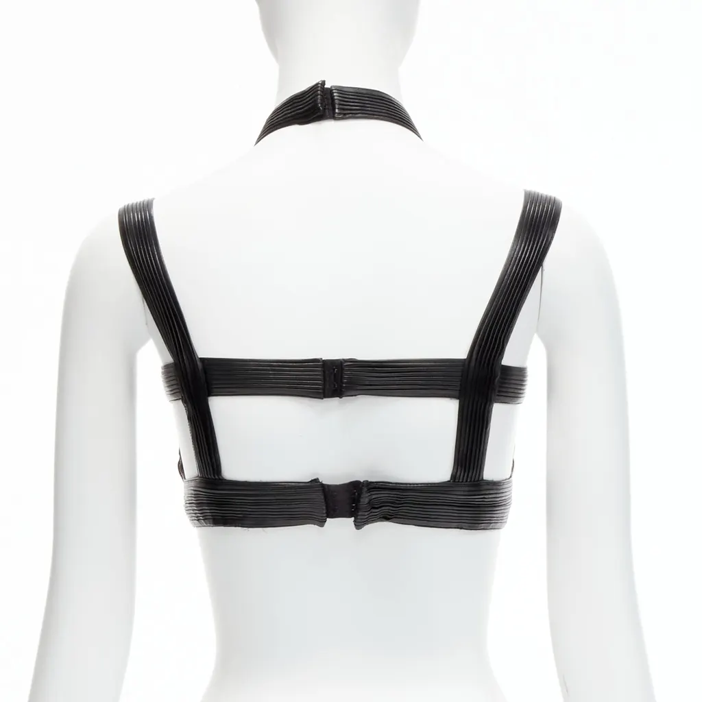 Givenchy Pleated Leather Bra Black Leather Good - Box View