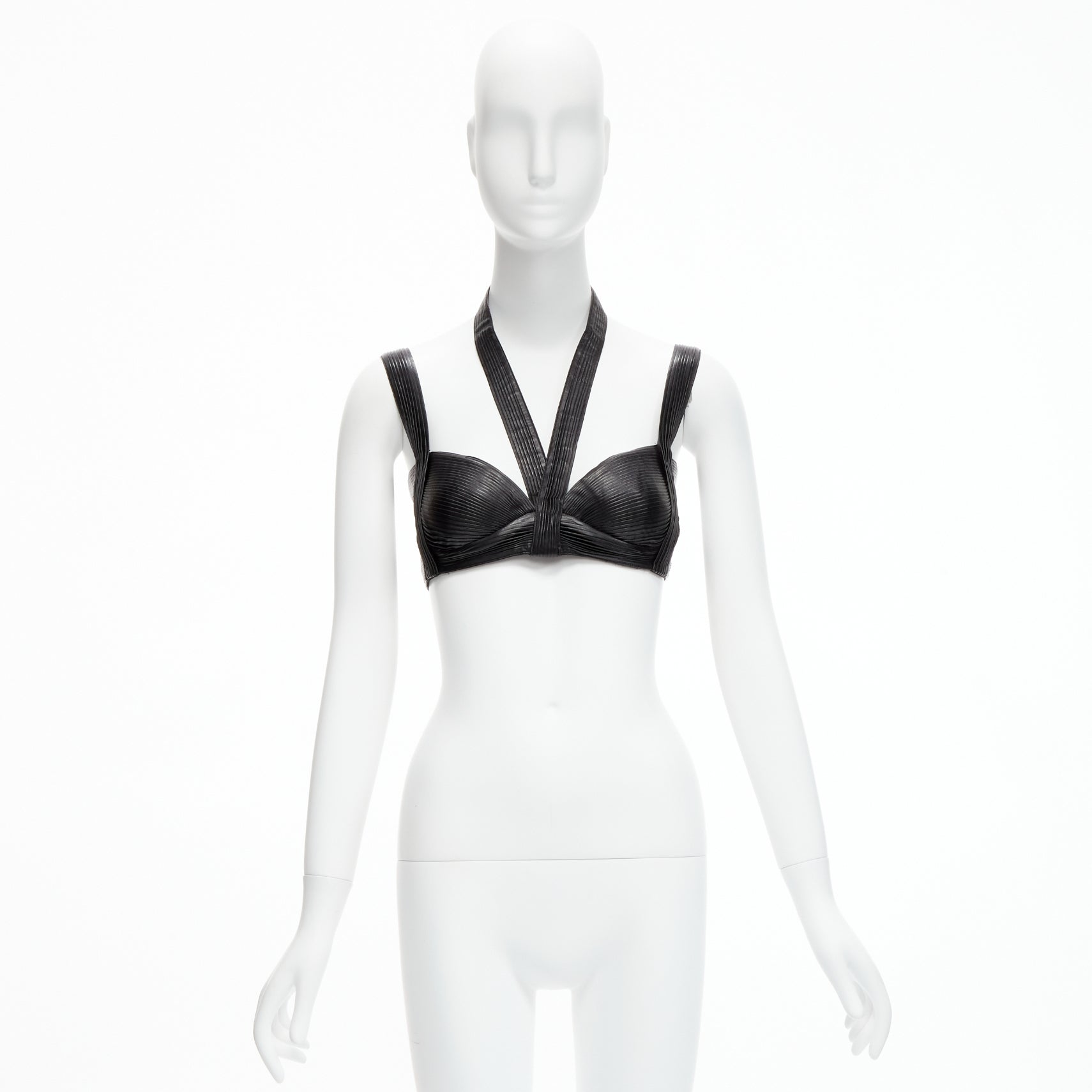 Givenchy Pleated Leather Bra - Image 12