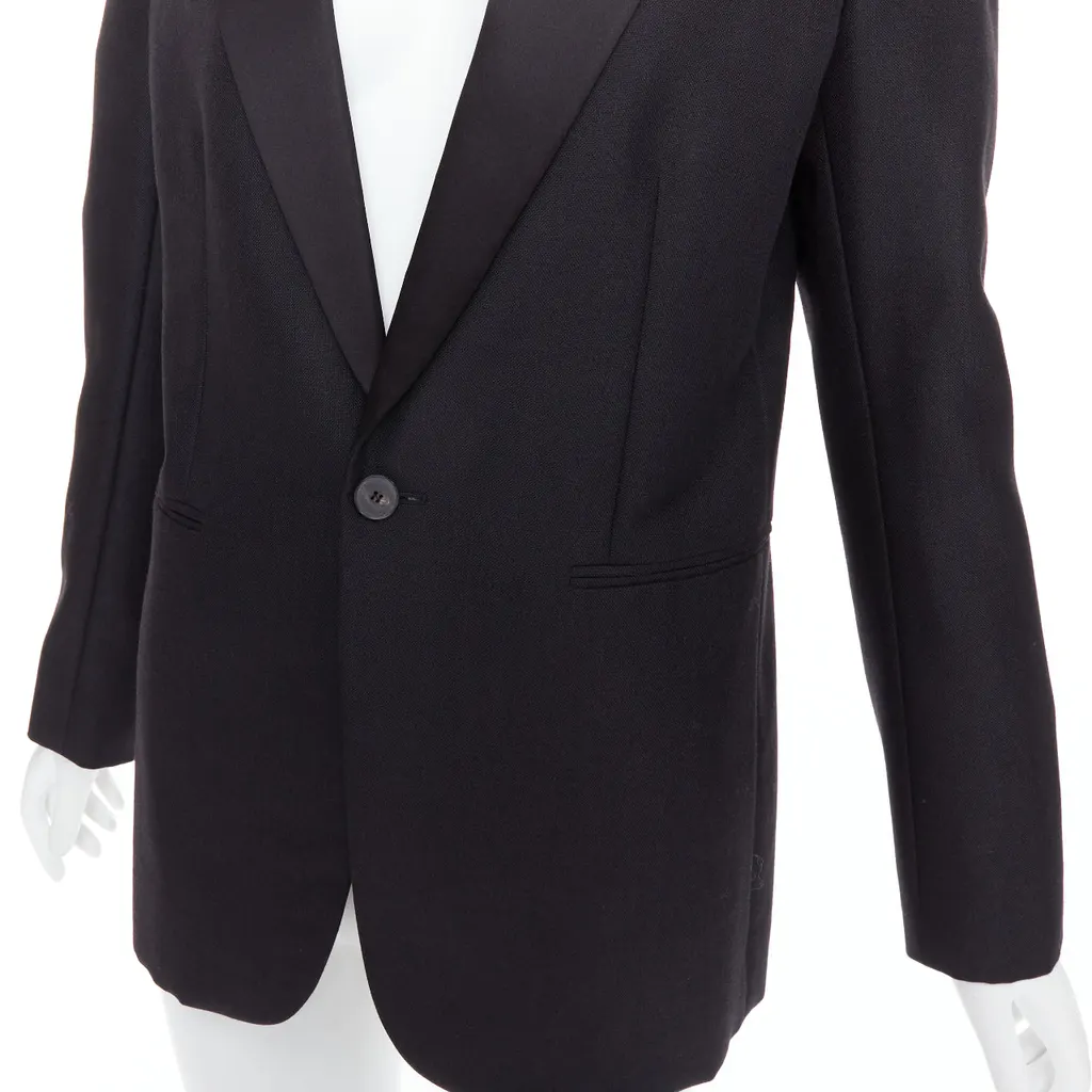 Dior Black Tuxedo Jacket Black Wool Very good - Back View