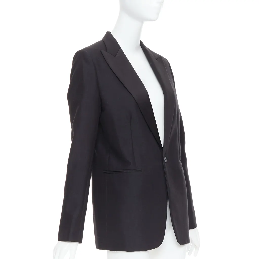 Dior Black Tuxedo Jacket Black Wool Very good - Model View