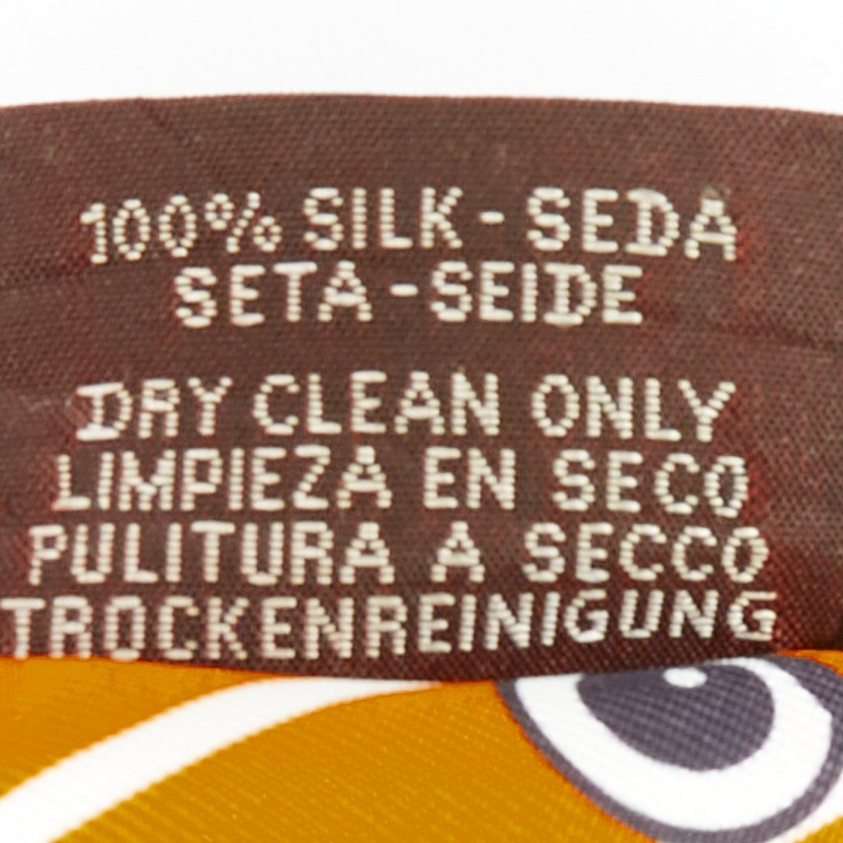 Hermès Silk Quadrige Bayadere Twilly Ocre Gris Vert - Detail 1