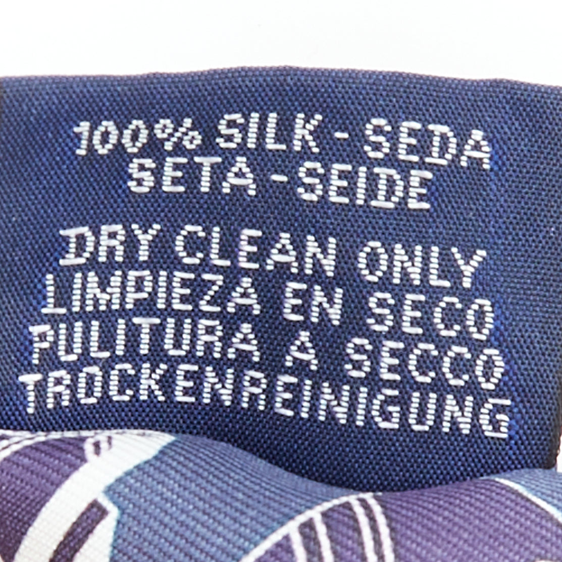 Hermès Silk Springs Springs Twilly in Marine, Creme and Petrole. - Detail 1