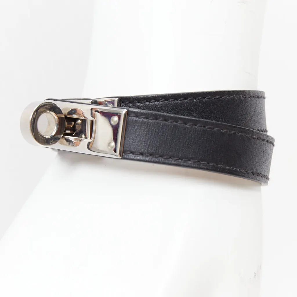 Hermès Kelly Double Tour bracelet Black Leather Very good - Inside View