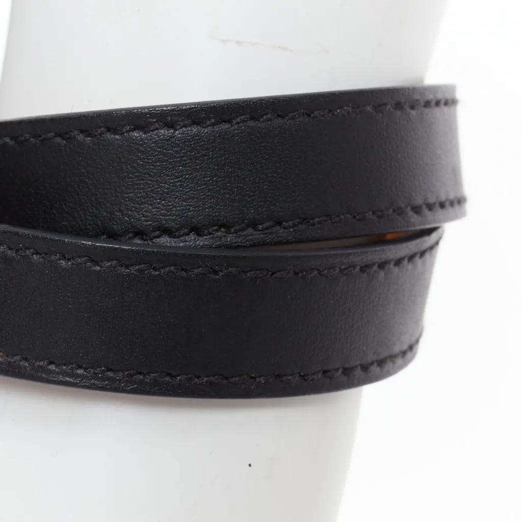 Hermès Kelly Double Tour bracelet Black Leather Very good - Model View