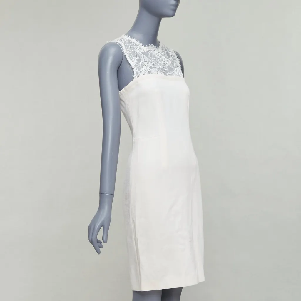 Emilio Pucci Collar Cocktail Dress Ecru Wool Very good - Inside View