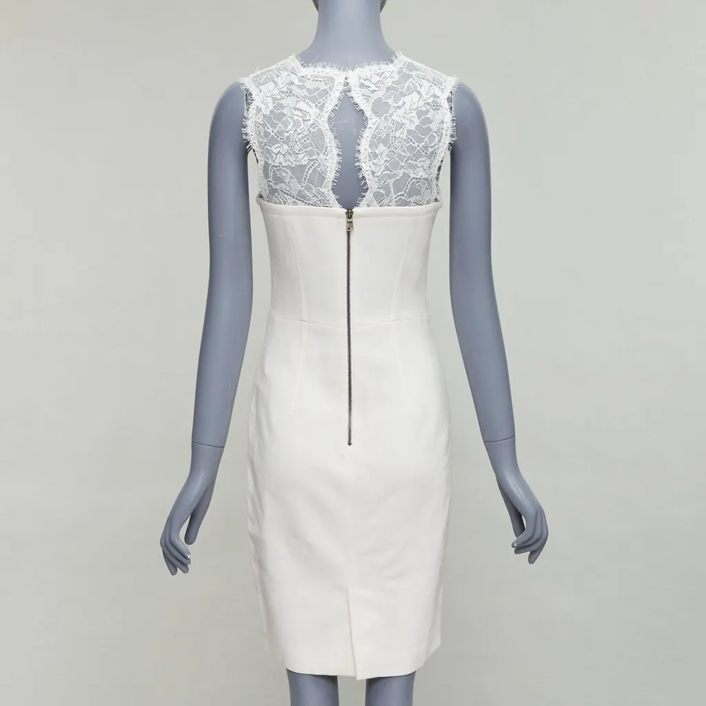Emilio Pucci Collar Cocktail Dress Ecru Wool Very good - Box View