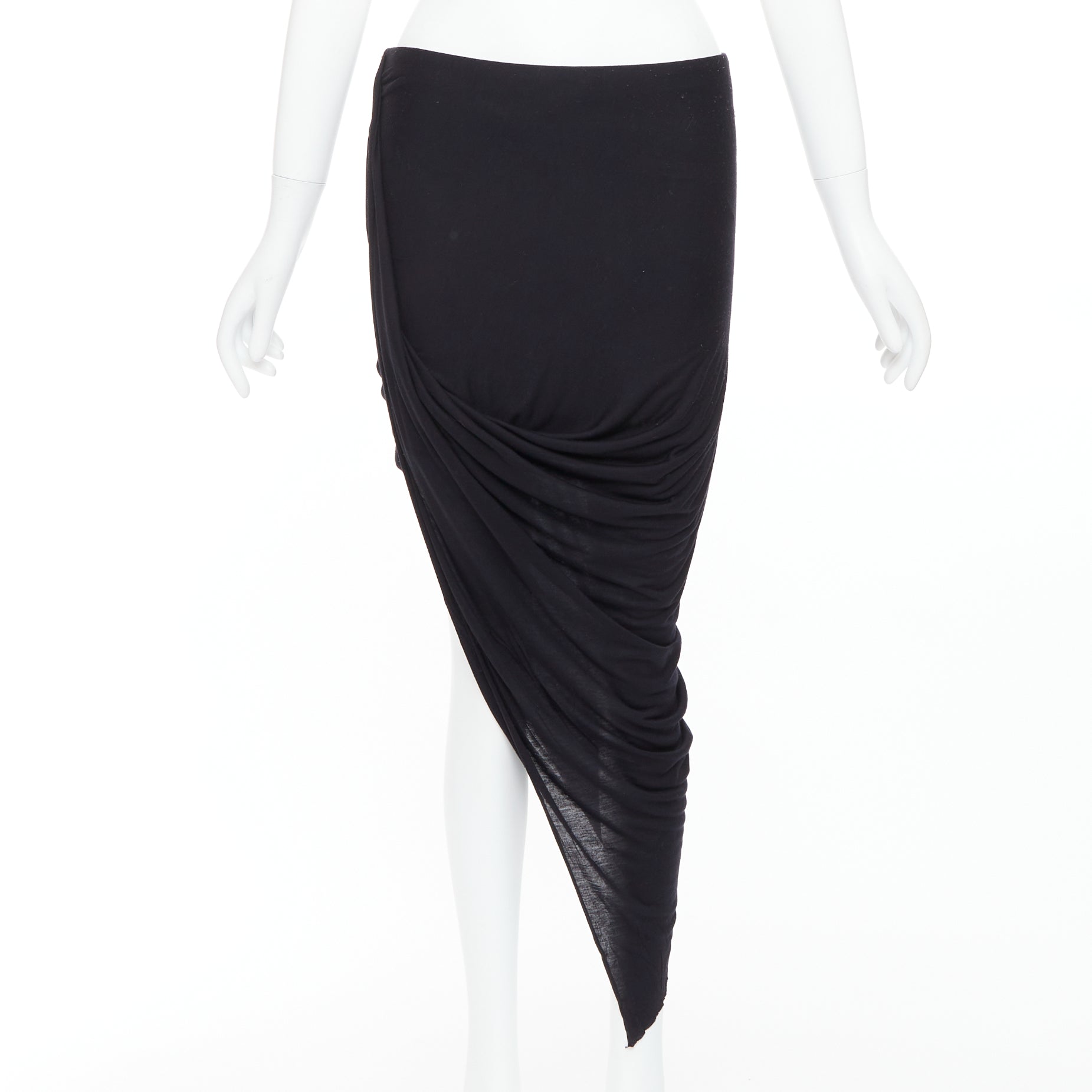 Helmut Lang Draped Modal Skirt - Back view
