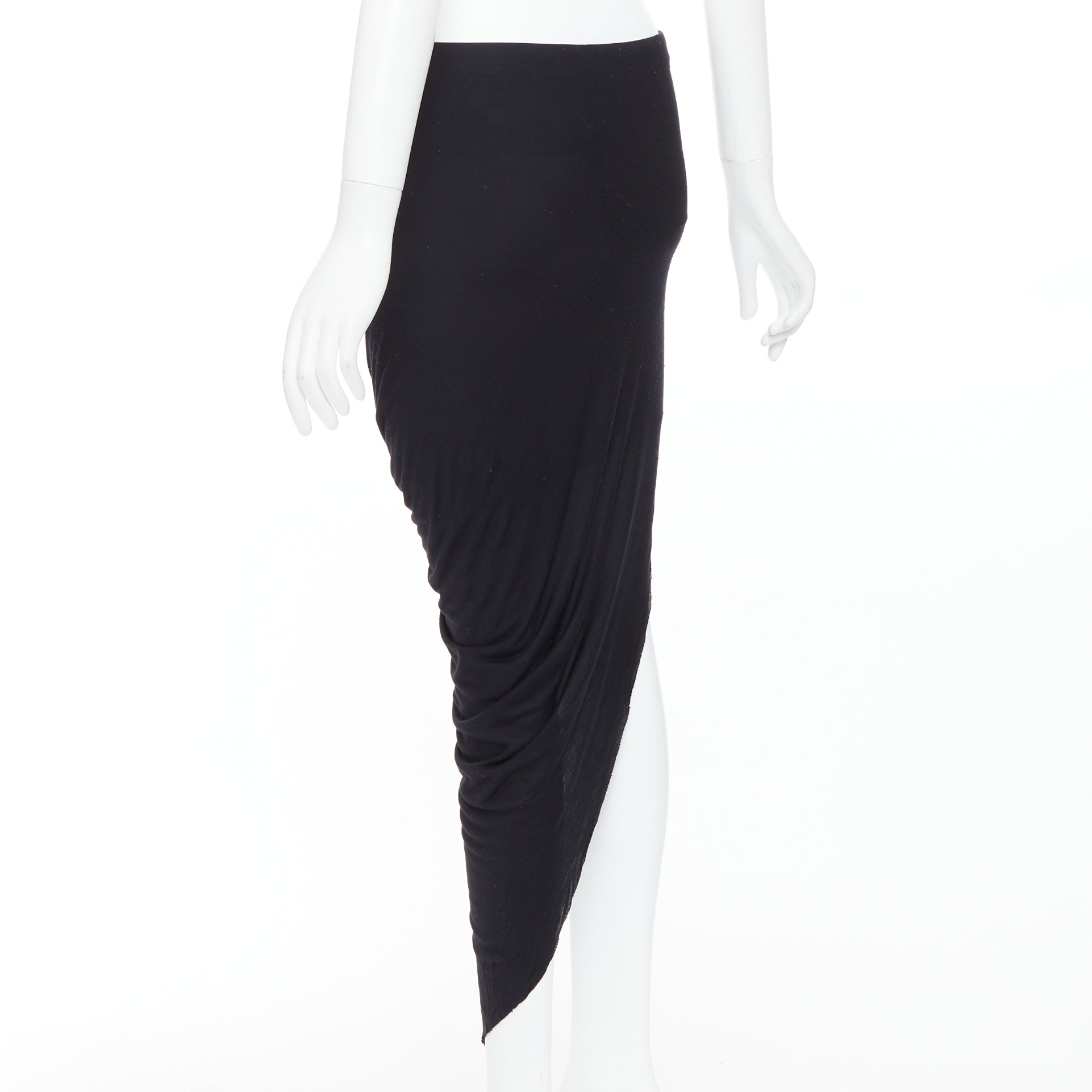Helmut Lang Draped Modal Skirt - Side view