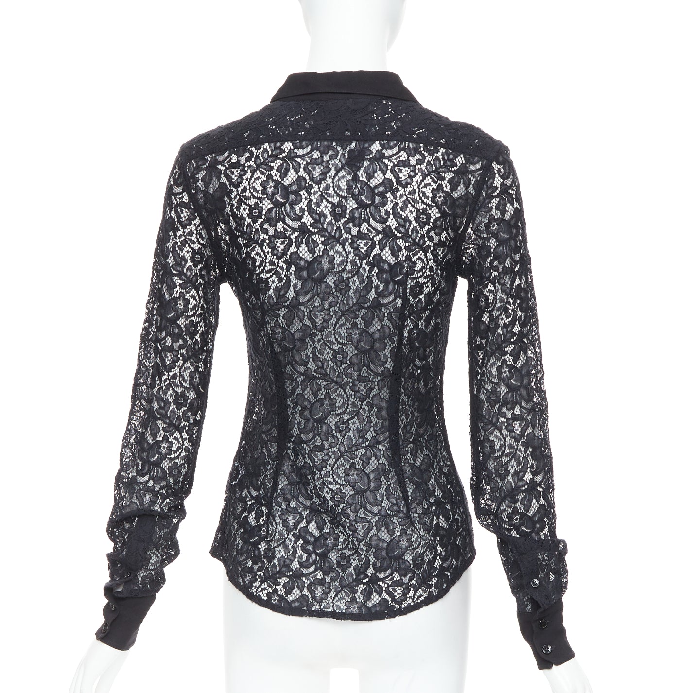 D&g Floral Lace Shirt - Side view