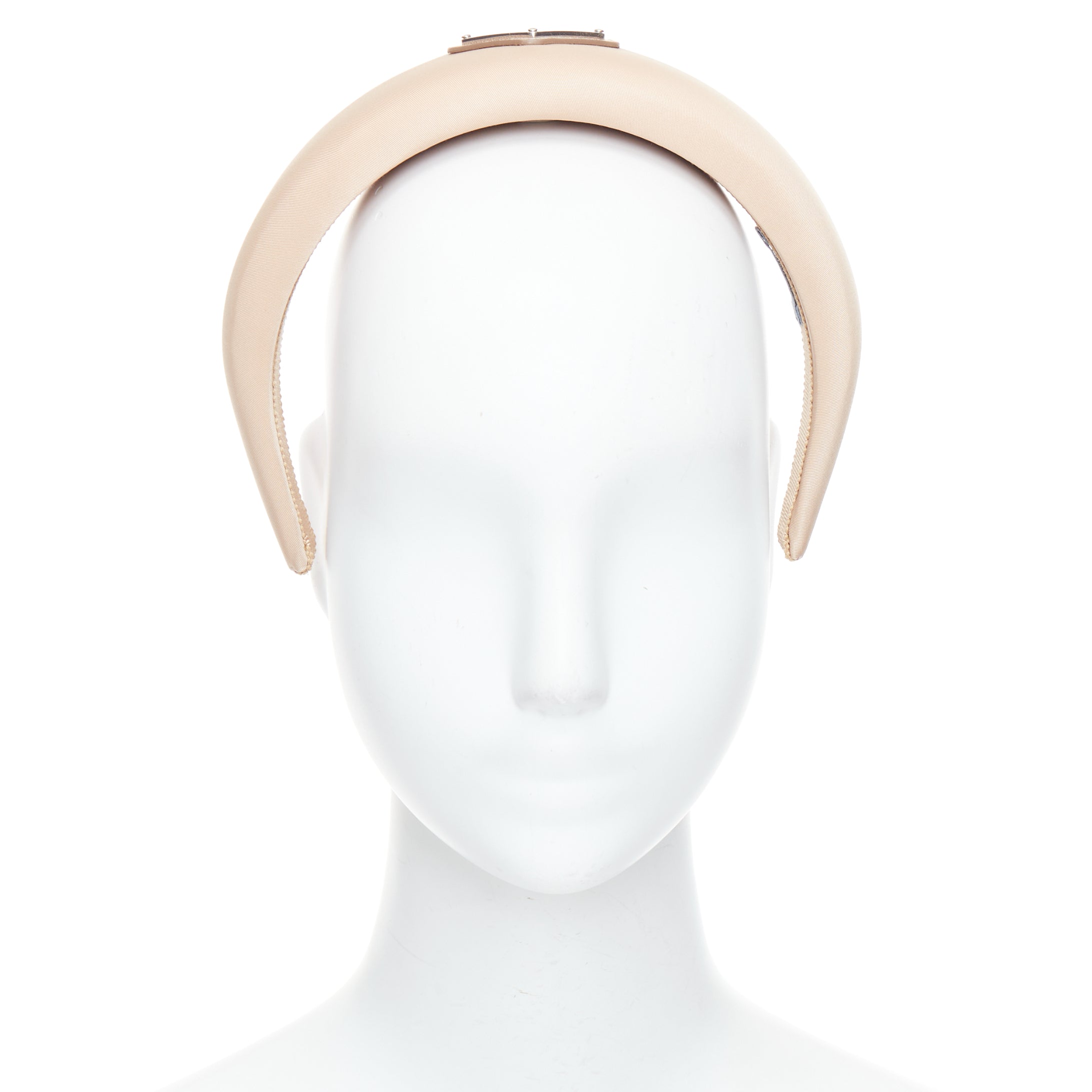 Prada Beige Satin Headband