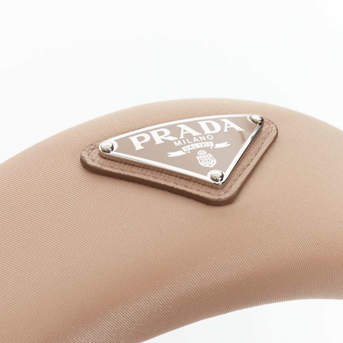 Prada Beige Satin Headband - Back view