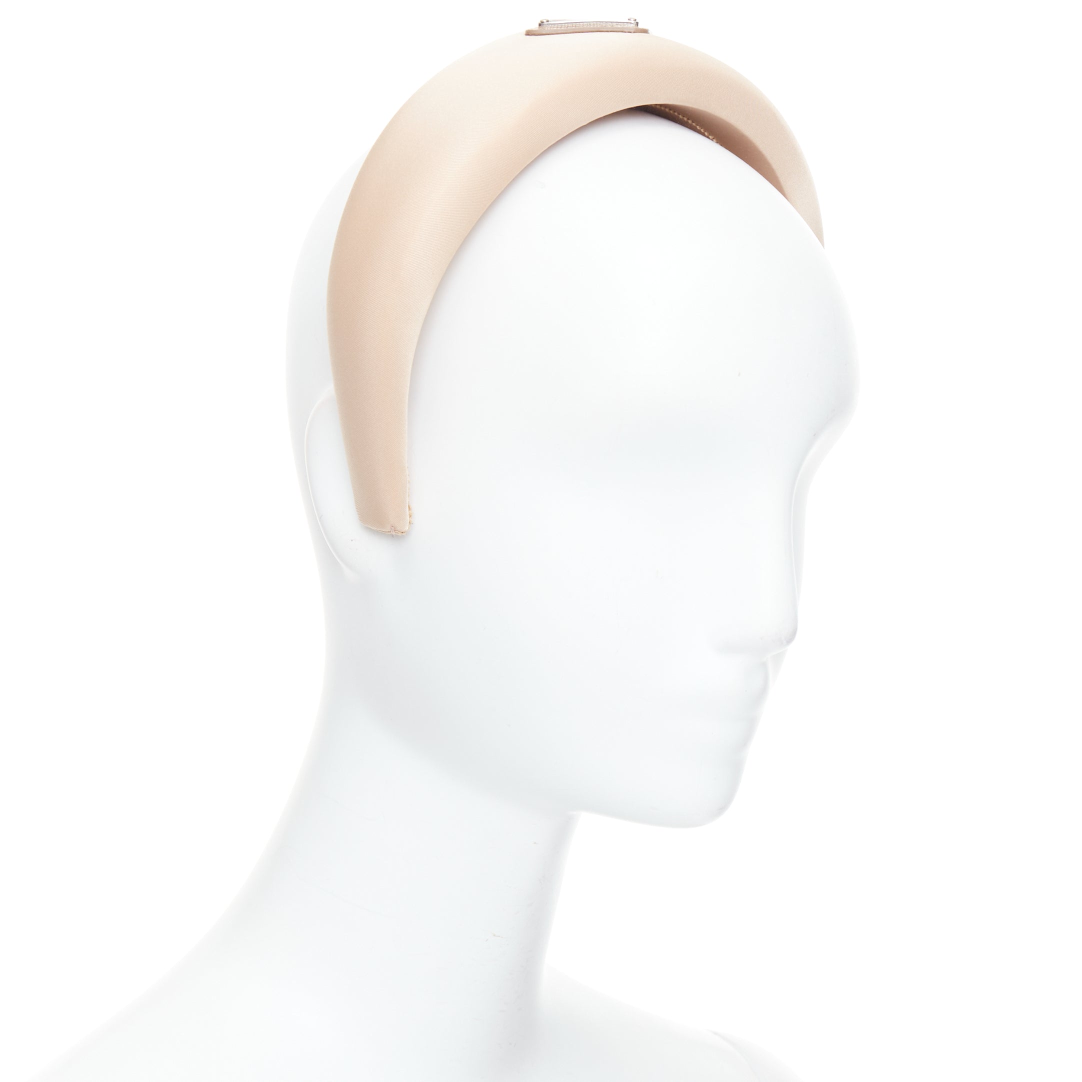 Prada Beige Satin Headband - Image 6