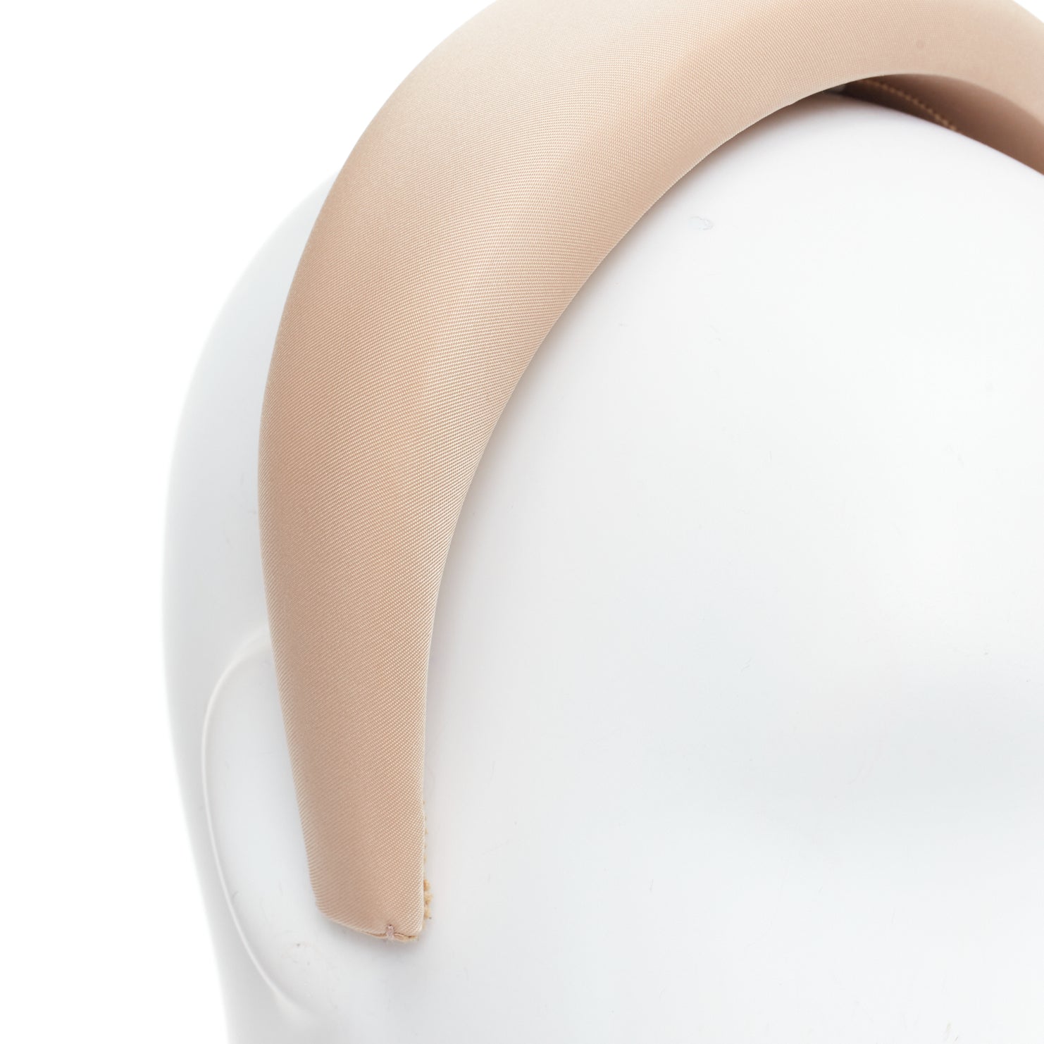 Prada Beige Satin Headband - Image 10