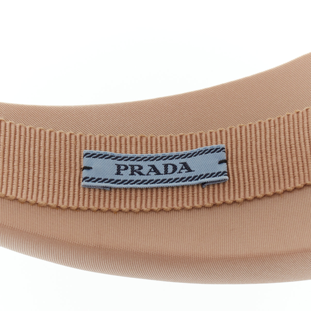 Prada Beige Satin Headband - Image 11