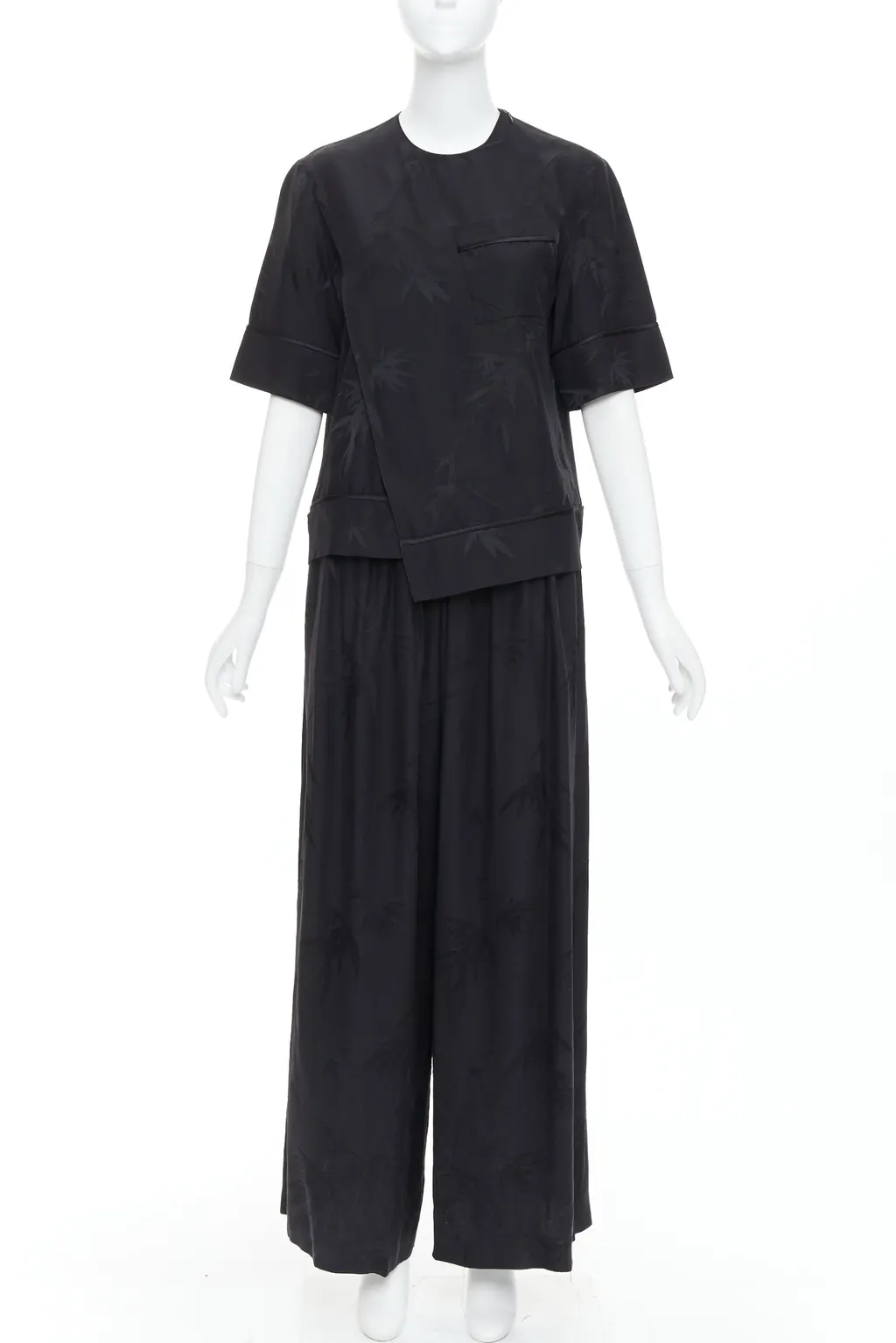 Ms Min Bamboo Brocade Set Black Silk Very good - Front View