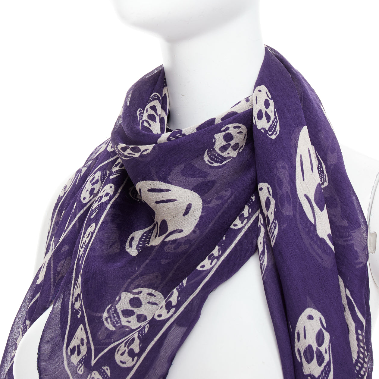 Alexander Mcqueen Skull Boho Scarf - Back view