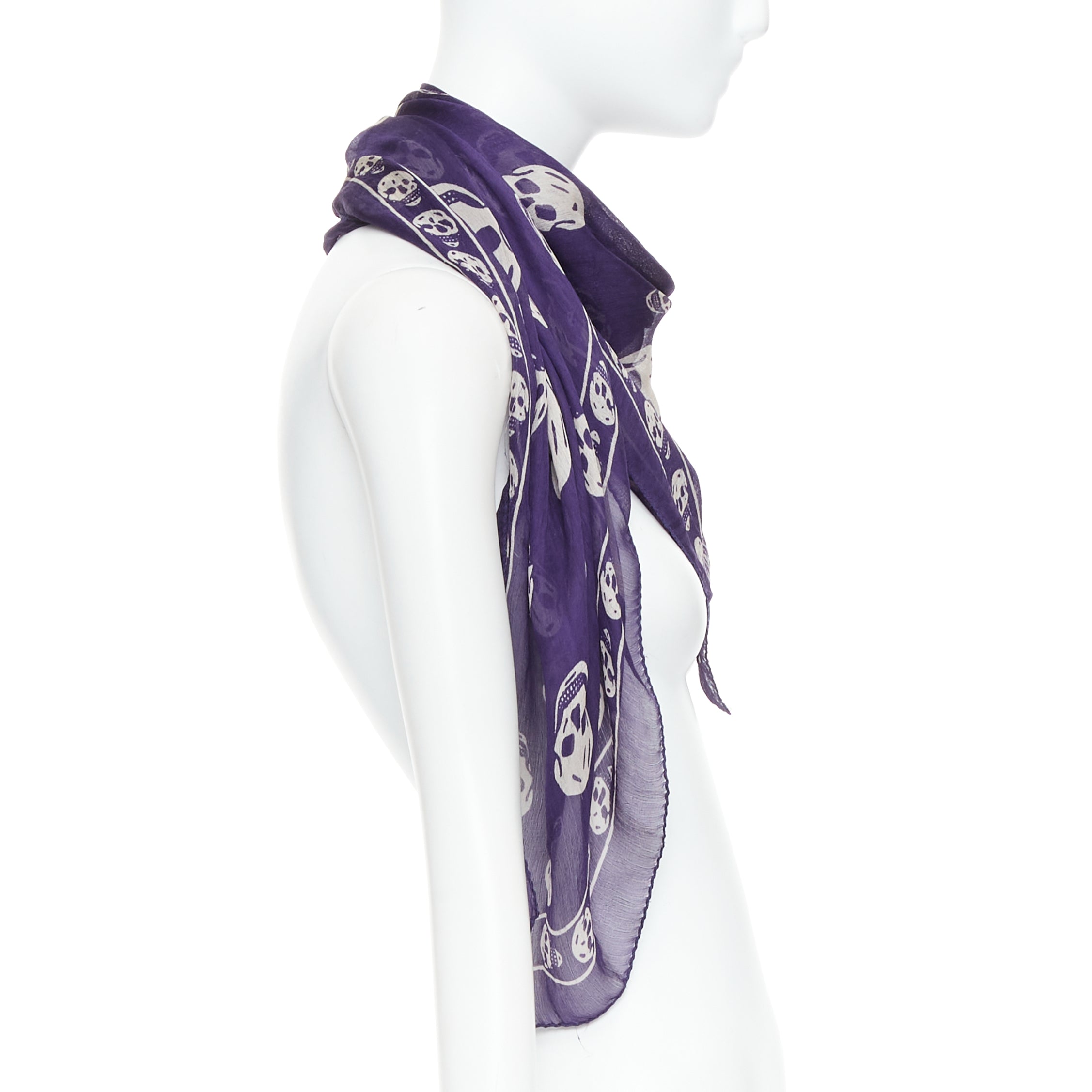 Alexander Mcqueen Skull Boho Scarf - 4