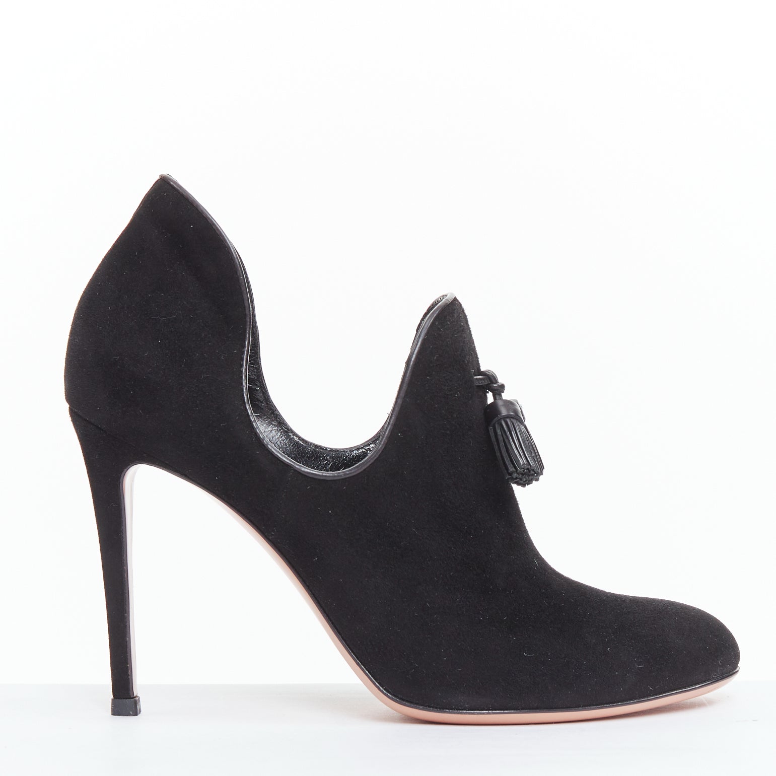 Gianvito Rossi Tassel Stiletto Booties - Back view