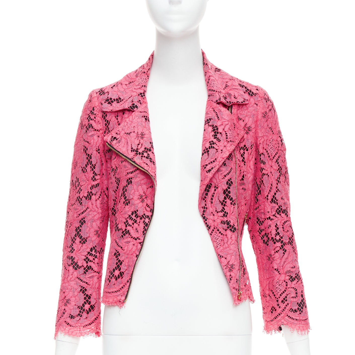 Msgm Pink Biker Jacket - Image 6