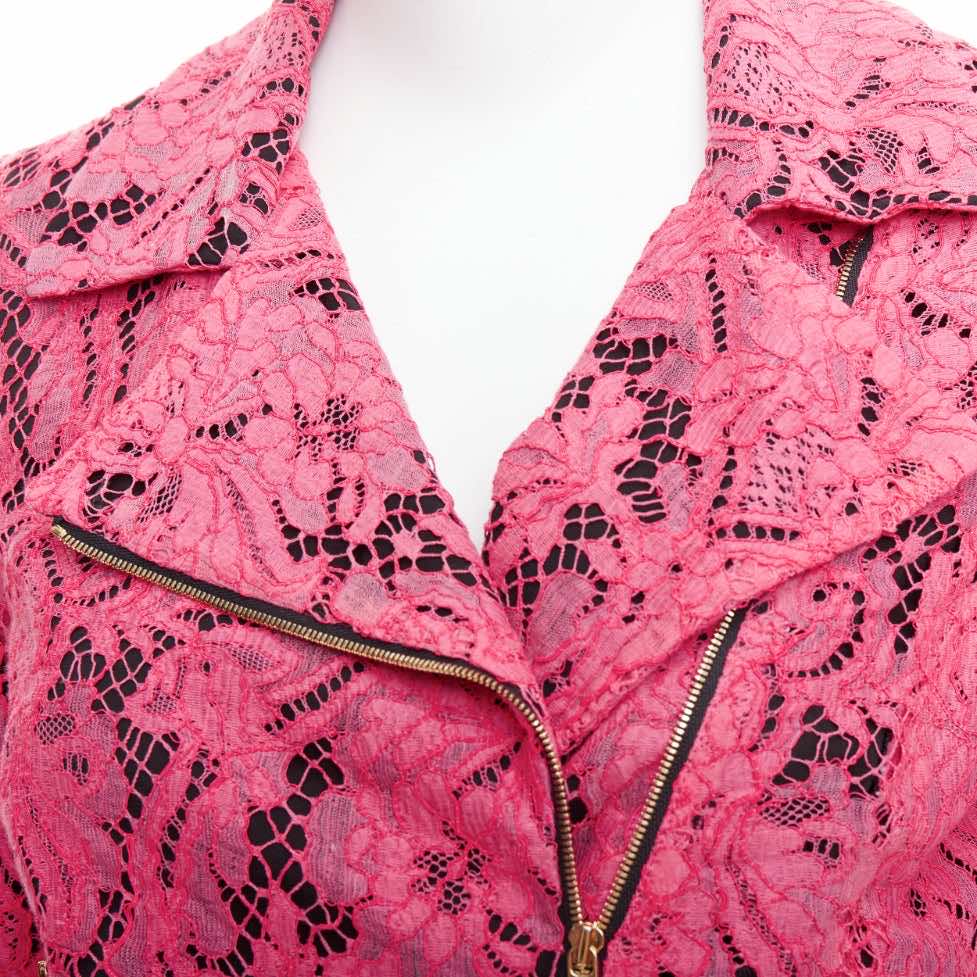 Msgm Pink Biker Jacket - Image 10