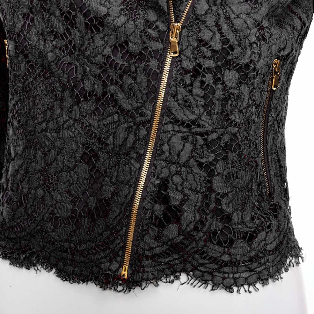 Msgm Black Biker Jacket - Back view