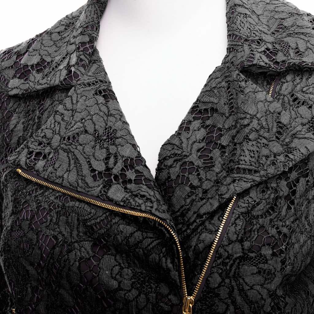 Msgm Black Biker Jacket - Image 10